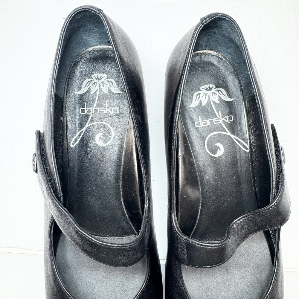 Dansko Betty Mary Jane Shoes Women's Size EU 41 US 11 Black Ankle Heel Pumps - Picture 8 of 10